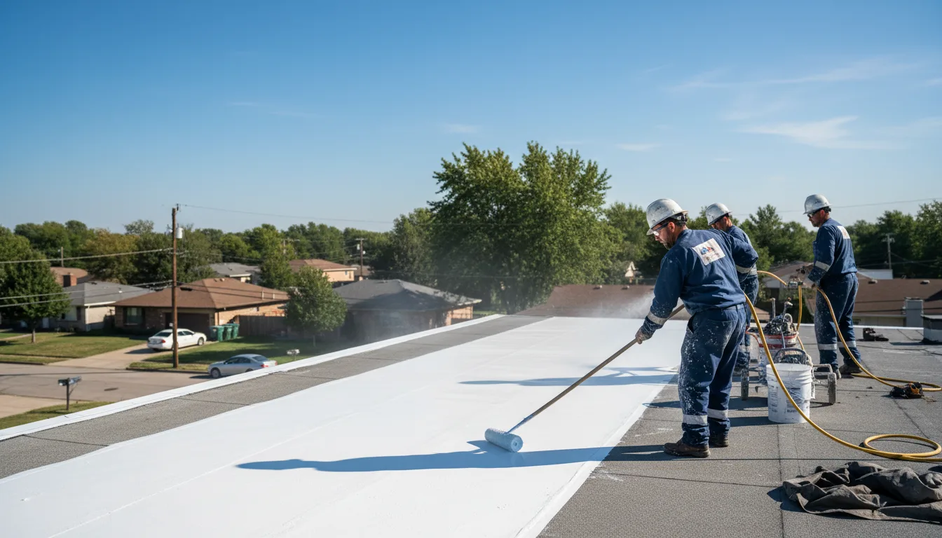 Commercial roof coating in Mounds, IL near me